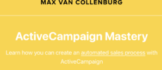 [GB] Max Van Collenburg – ActiveCampaign Mastery